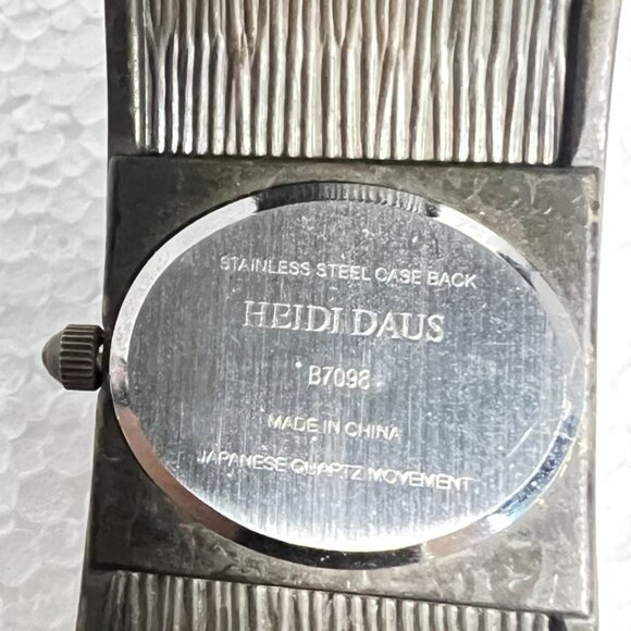 Heidi Daus Womens Swarovski Crystal Jeweled Cuff Watch Art Deco Works New Batter - Picture 4 of 11